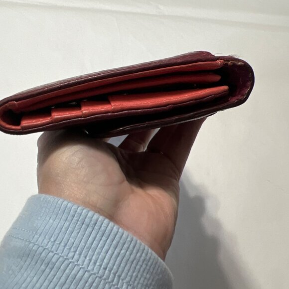 Marc By Marc Jacobs Burgundy Leather Trifold Wallet - Picture 7 of 15